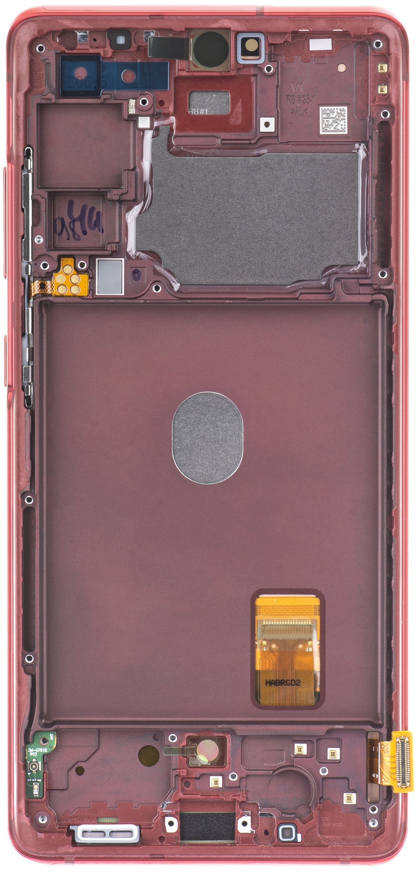 Zaslon s dodirnim ekranom Samsung Galaxy S20 FE 5G G781, s okvirom, crveni, servisni paket GH82-24214E