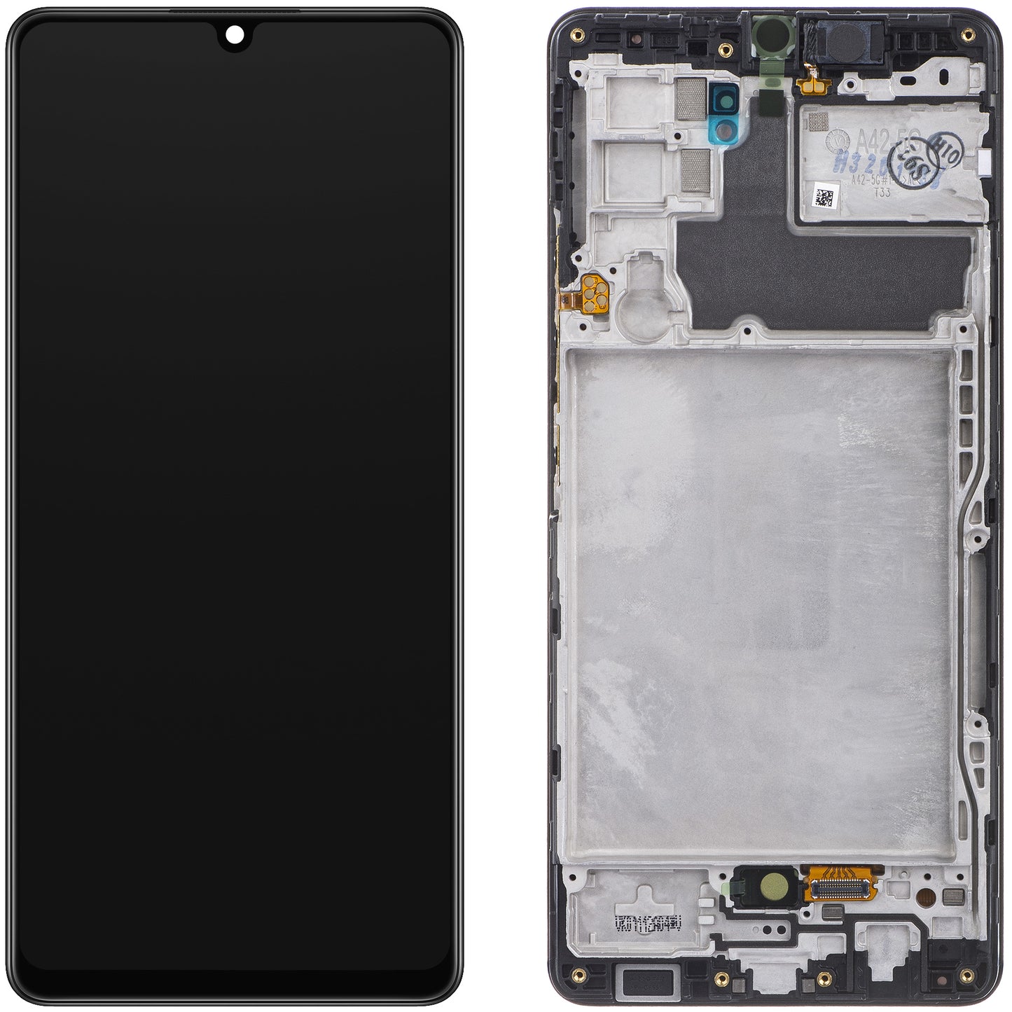 Zaslon s dodirnim ekranom Samsung Galaxy A42 5G A426, s okvirom, crni, servisni paket GH82-24375A