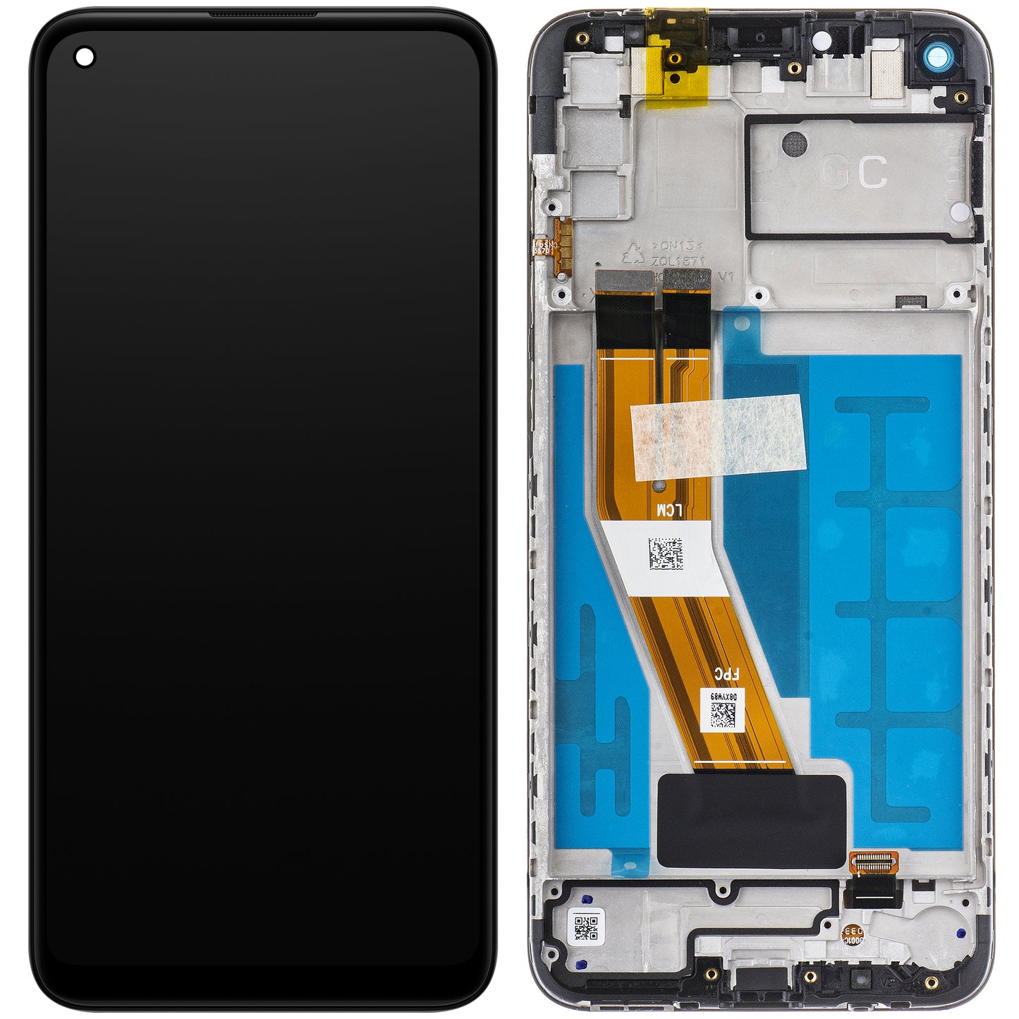 Zaslon s dodirnim zaslonom Samsung Galaxy A11 A115, s okvirom, crni, Service Pack GH81-18760A