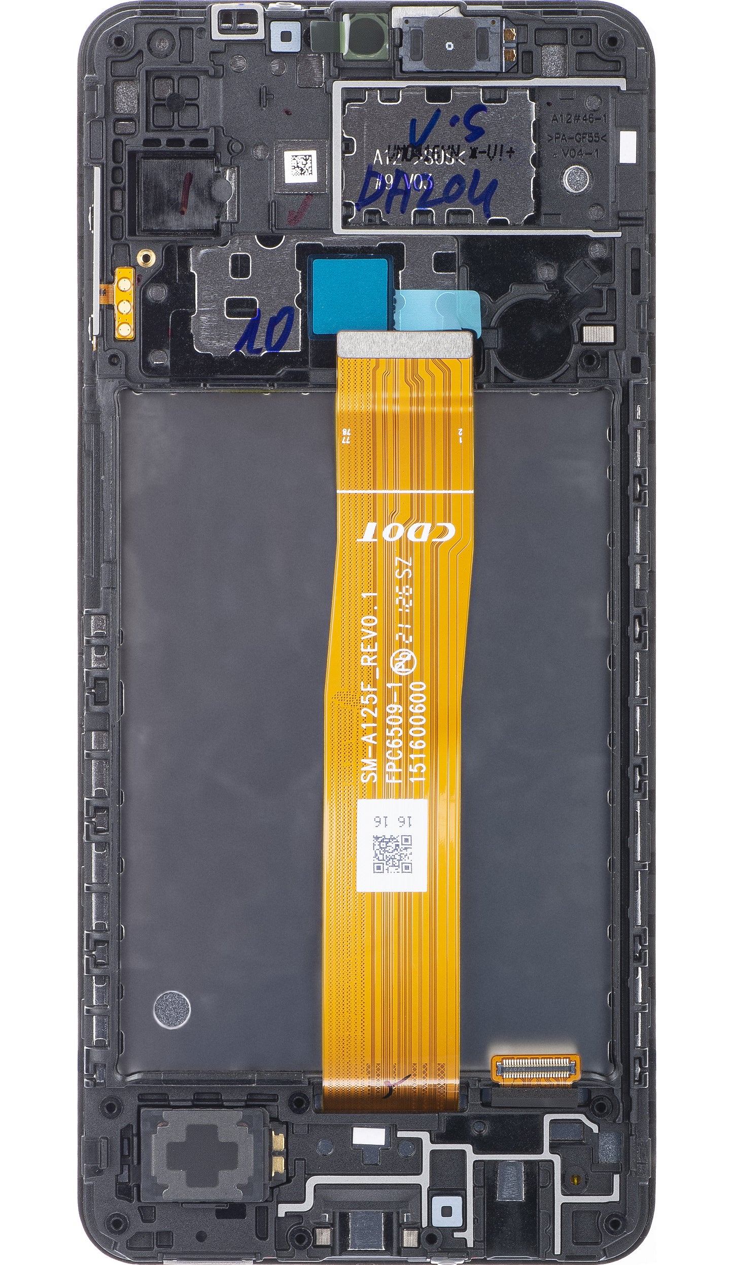 Display s dodirnim zaslonom Samsung Galaxy A12 A125, s okvirom, crni, Service Pack GH82-24491A