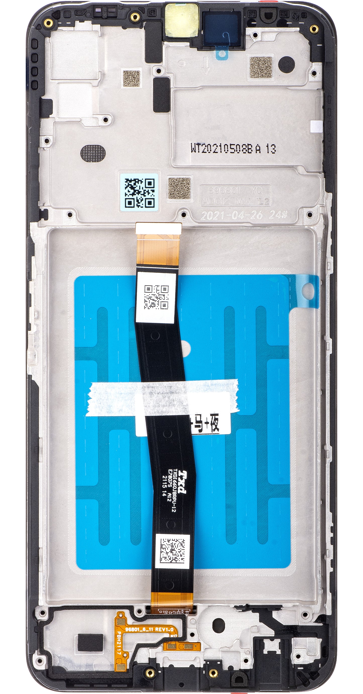 Display s dodirnim zaslonom Samsung Galaxy A22 5G A226, s okvirom, crni, Service Pack GH81-20694A