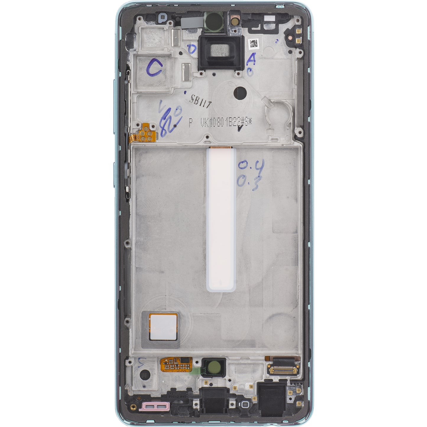 Zaslon s dodirnim ekranom Samsung Galaxy A52 5G A526 / A52 A525, s okvirom, plavi, paket za servis GH82-25524B