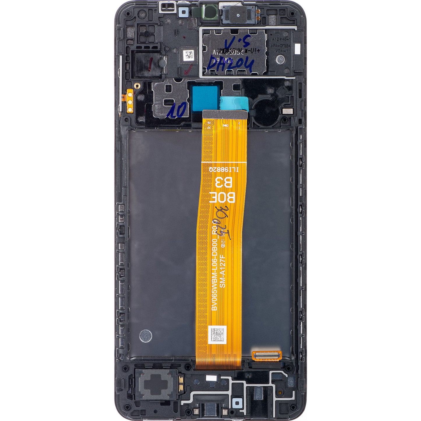 Zaslon s dodirnim ekranom Samsung Galaxy A12 Nacho A127, s okvirom, crni, Service Pack GH82-26486A