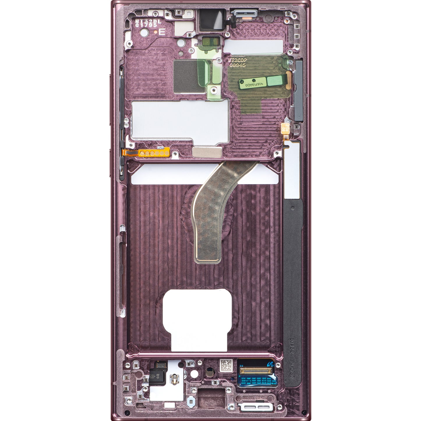 Zaslon s dodirnim ekranom Samsung Galaxy S22 Ultra 5G S908, s okvirom, boje višnje, Service Pack GH82-27488B