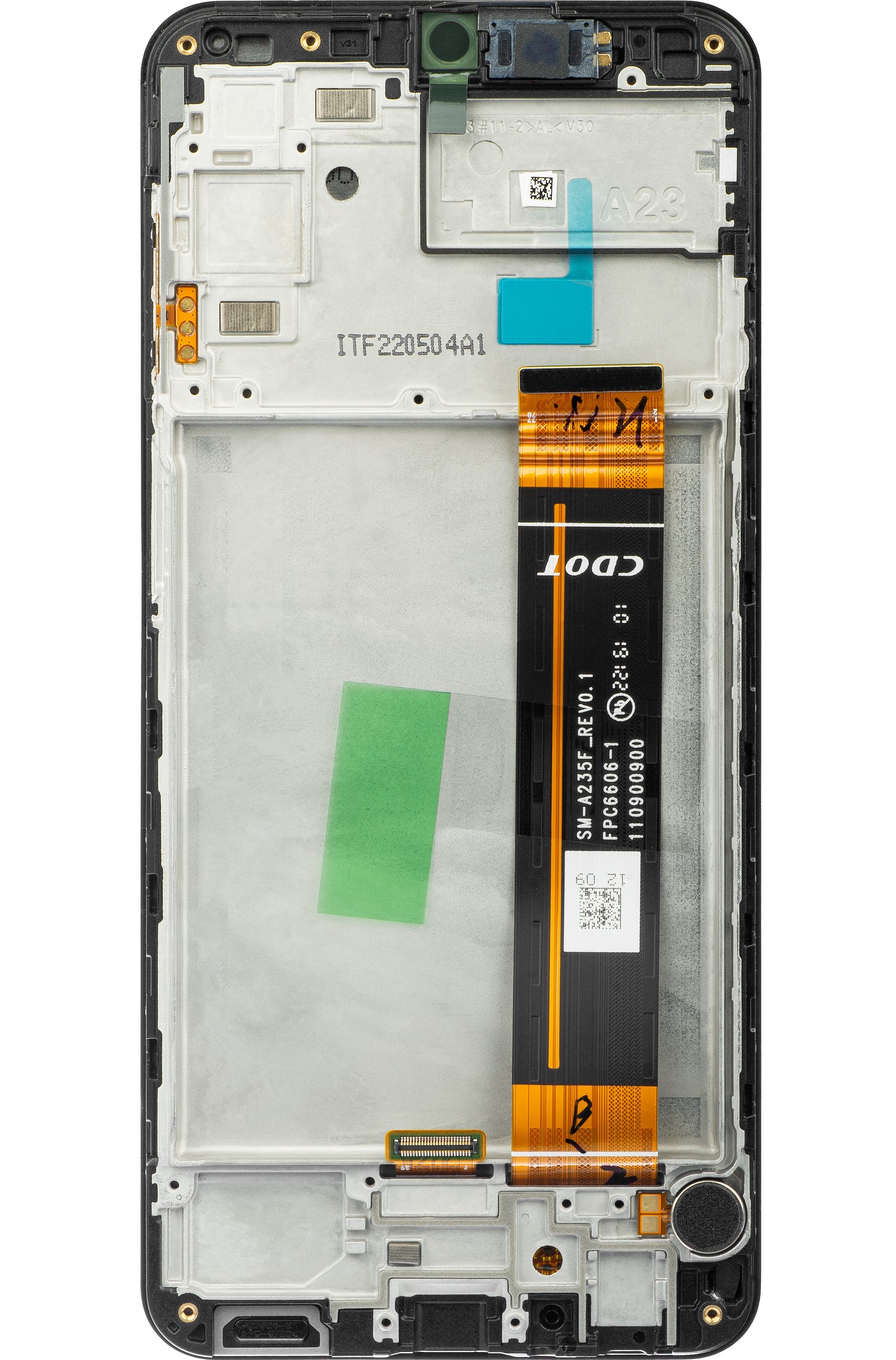 Zaslon s dodirnim ekranom Samsung Galaxy A23 A235, s okvirom, crni, Service Pack GH82-28563A