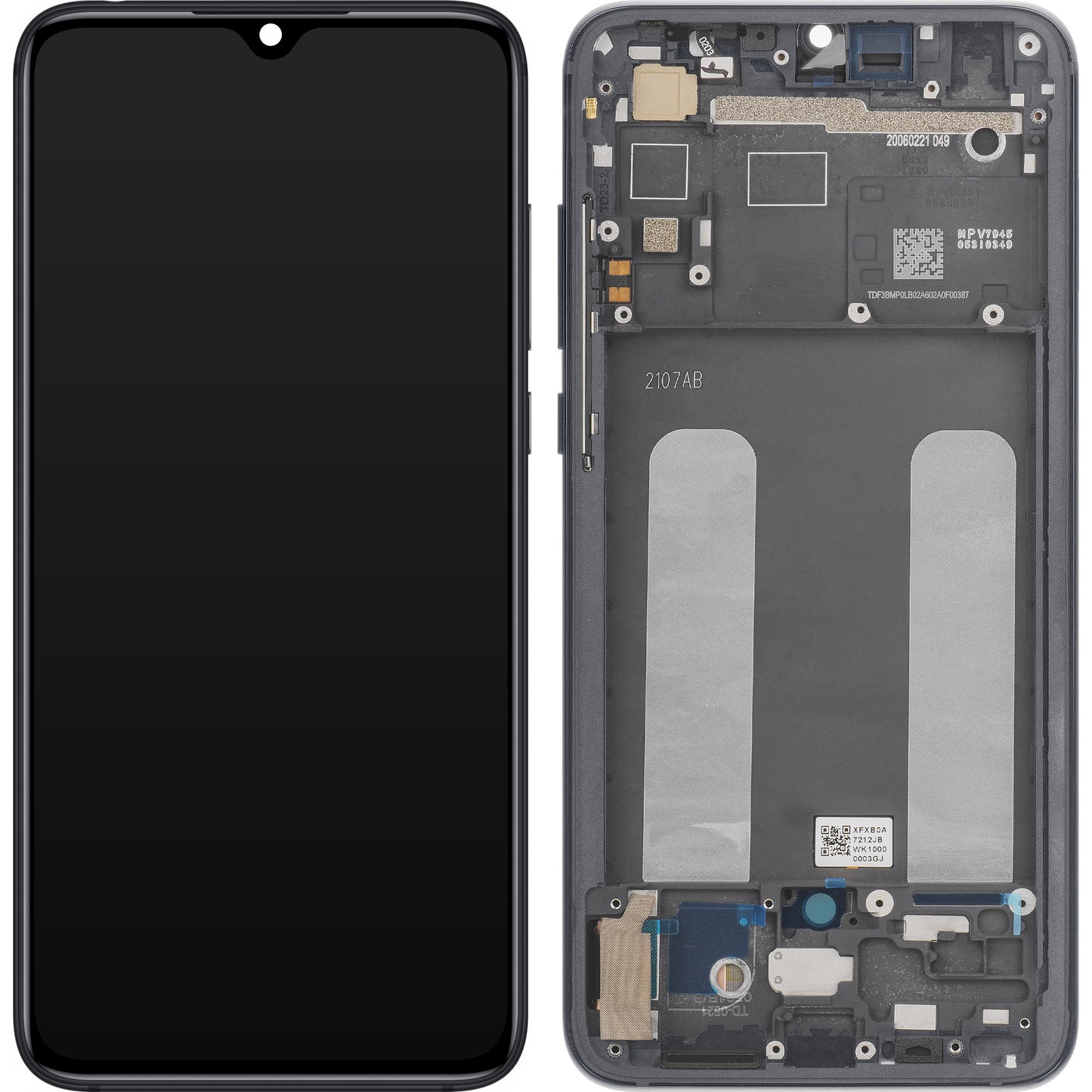 Display s Touchscreenom Xiaomi Mi 9 Lite, s Okvirom, Sivi, Service Pack 560610118033
