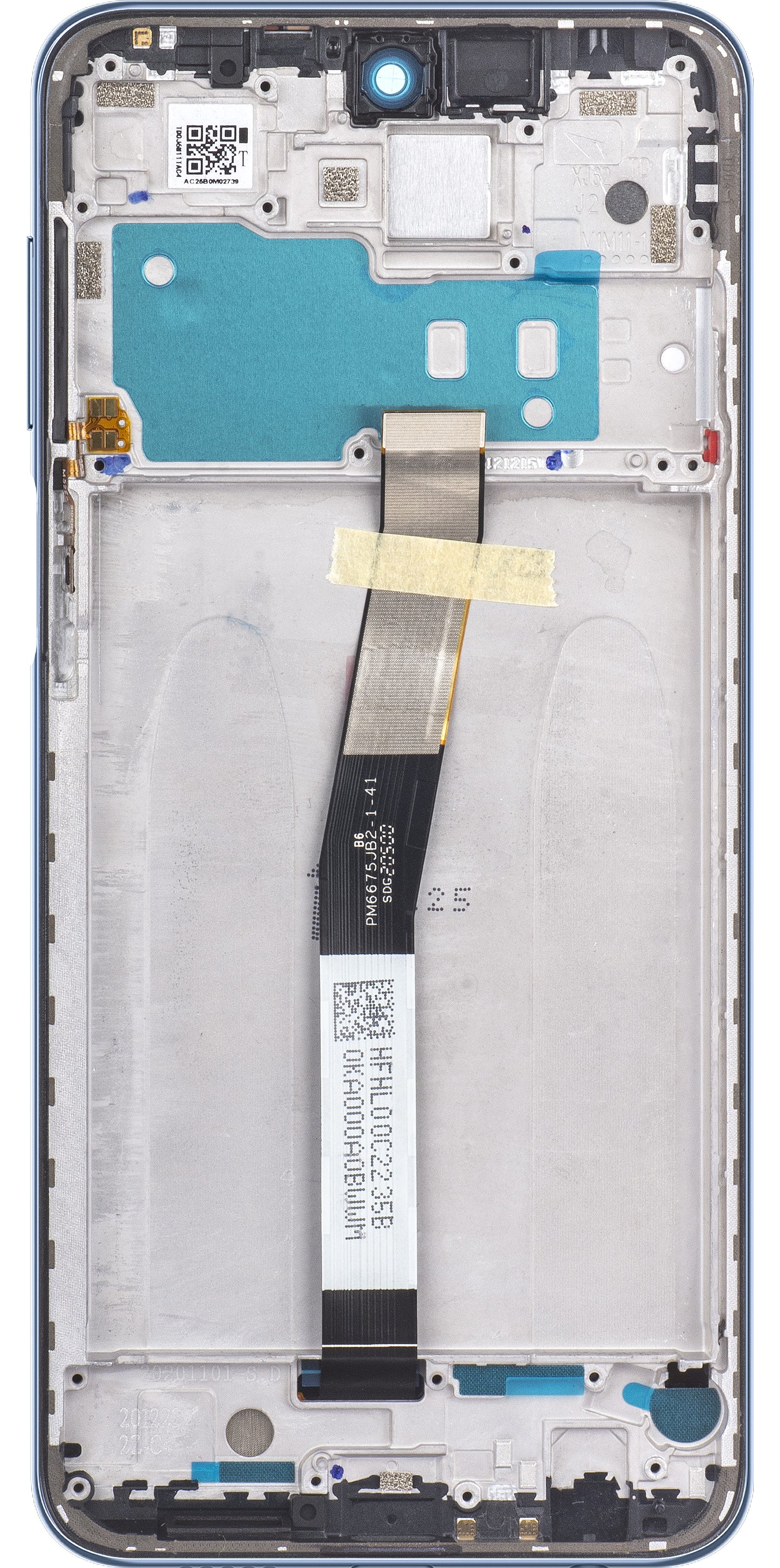 Zaslon s dodirnim ekranom Xiaomi Redmi Note 9S / Note 9 Pro, s okvirom, sivi (Interstellar Gray), servisni paket 560004J6A100