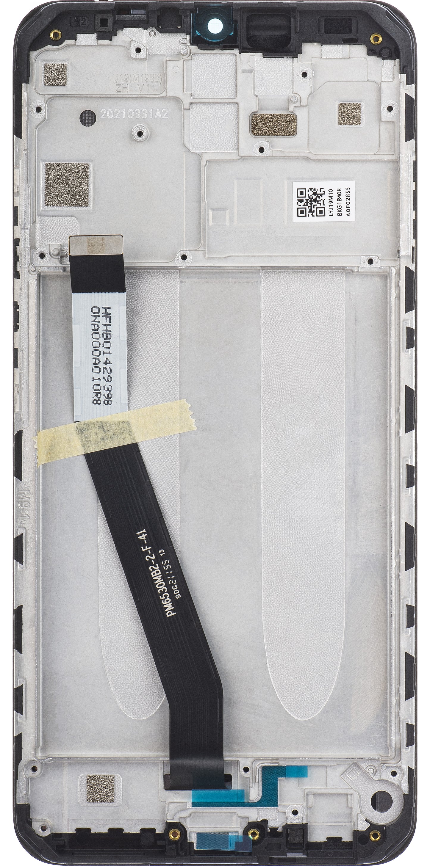 Display s Touchscreenom Xiaomi Redmi 9, s Okvirom, Crni, Service Pack 5600050J1900