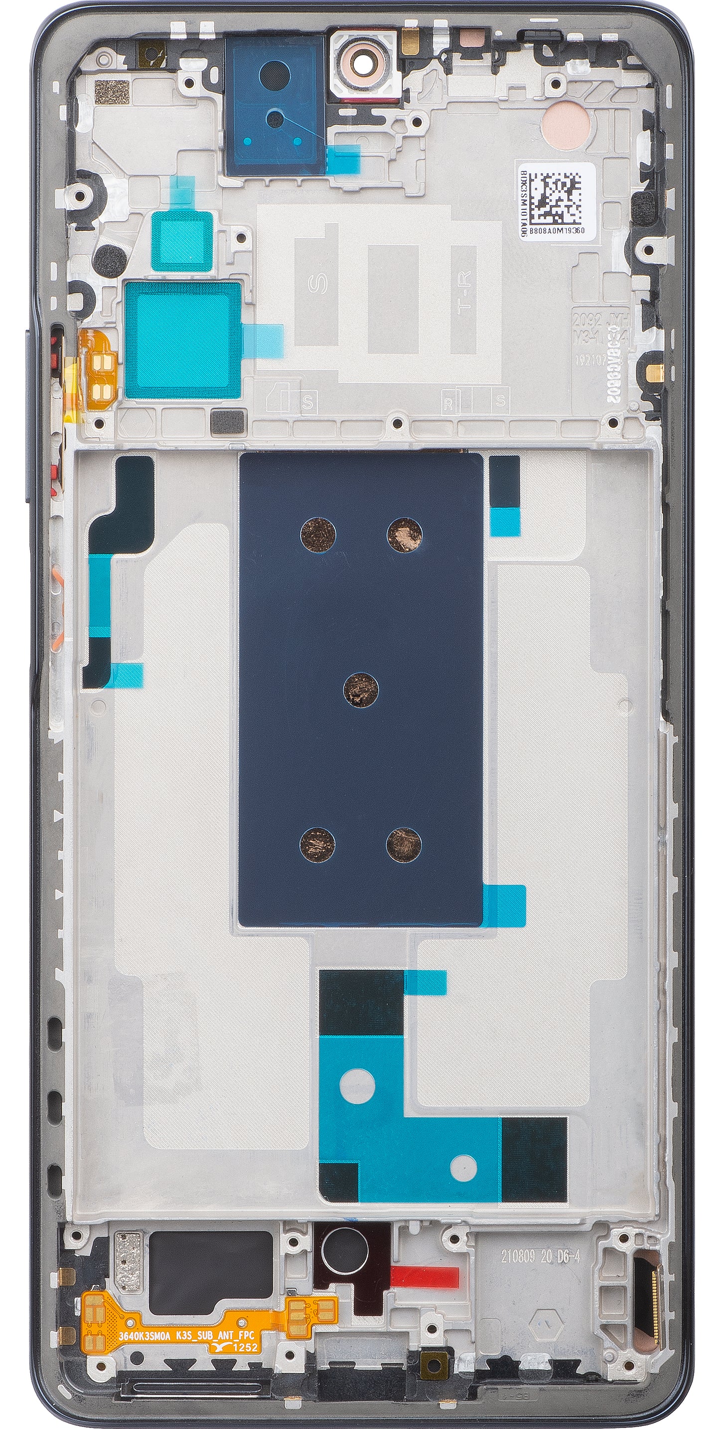 Zaslon s dodirnim ekranom Xiaomi 11T Pro, s okvirom, sivi, paket za servis 5600030K3S00