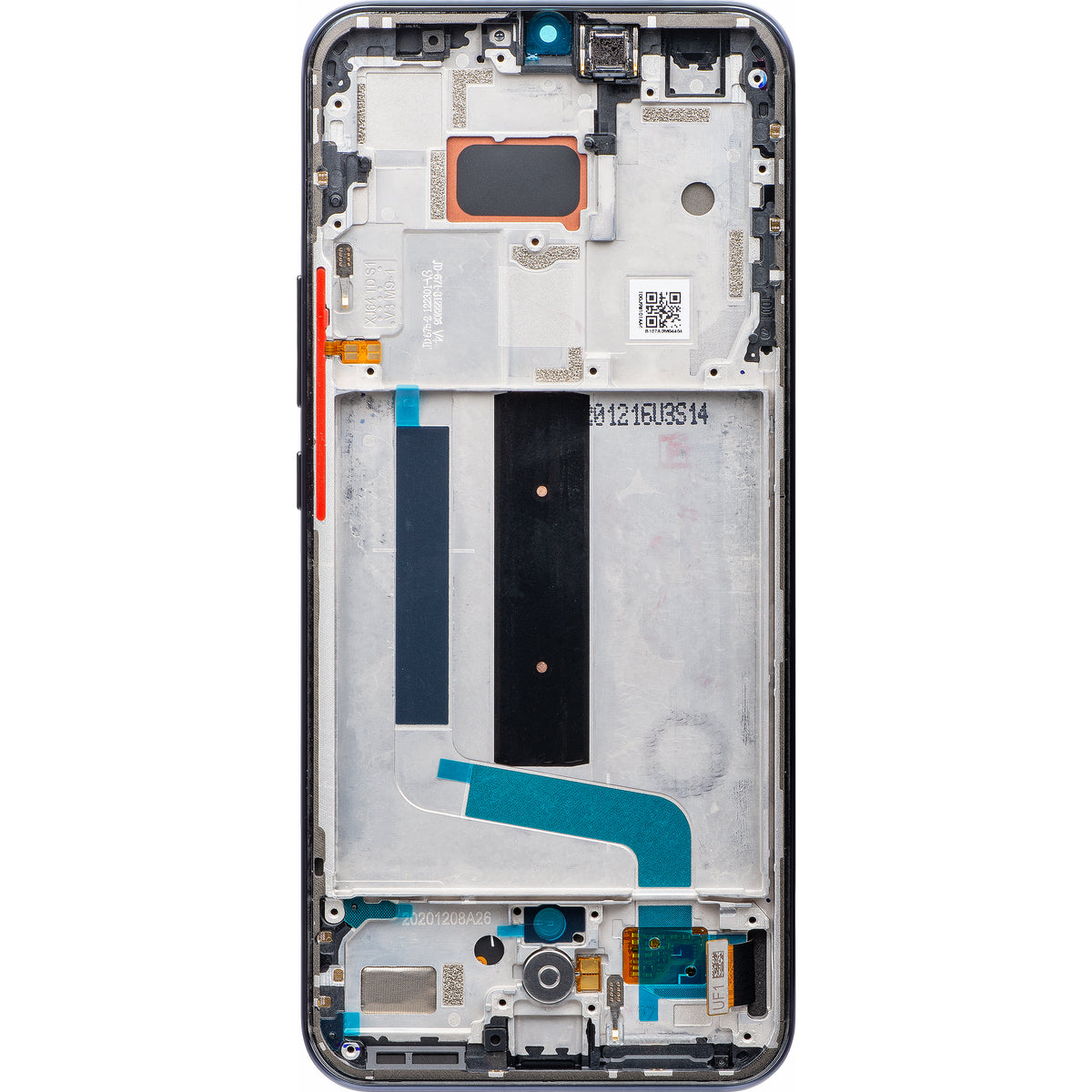 Zaslon s dodirnim zaslonom Xiaomi Mi 10 Lite 5G, s okvirom, siva, Service Pack 56000400J900