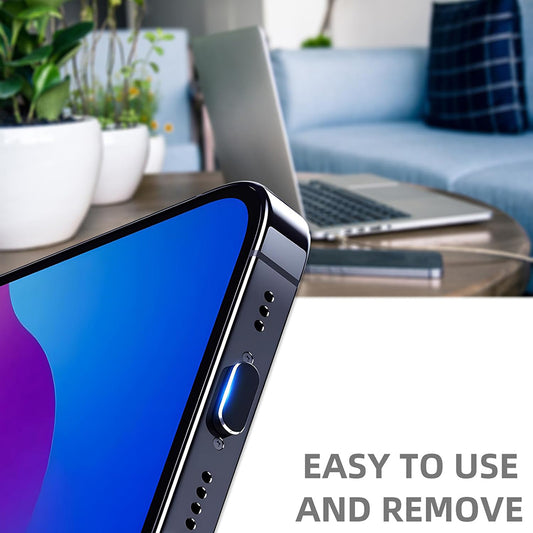 Čep protiv prašine za telefonski port Techsuit AD1, USB-C, set od 4 komada, crni