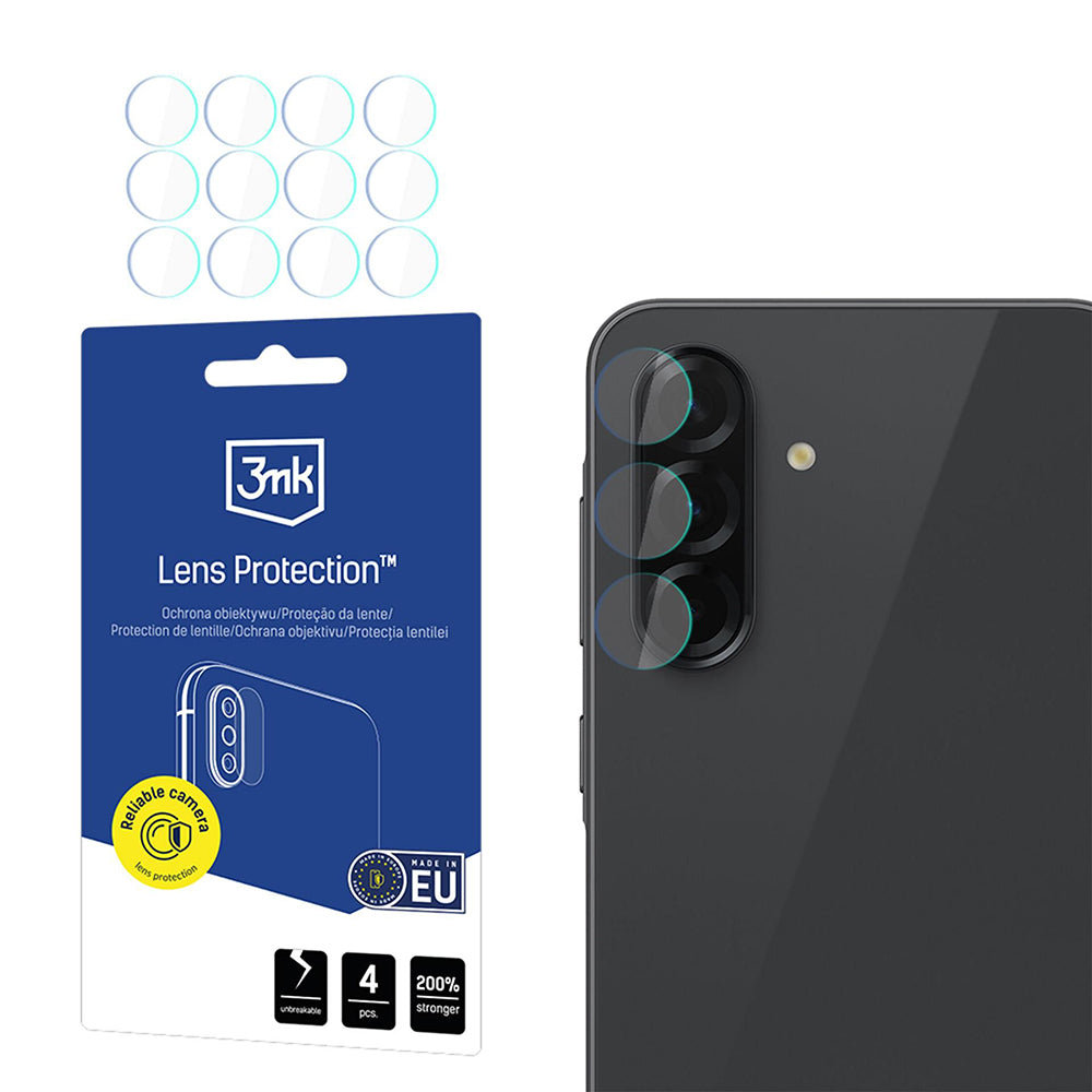 Zaštitna folija za stražnju kameru 3MK Protection za Samsung Galaxy A57 5G / A37 5G, Kaljeno staklo, Set od 4 komada, Prozirna