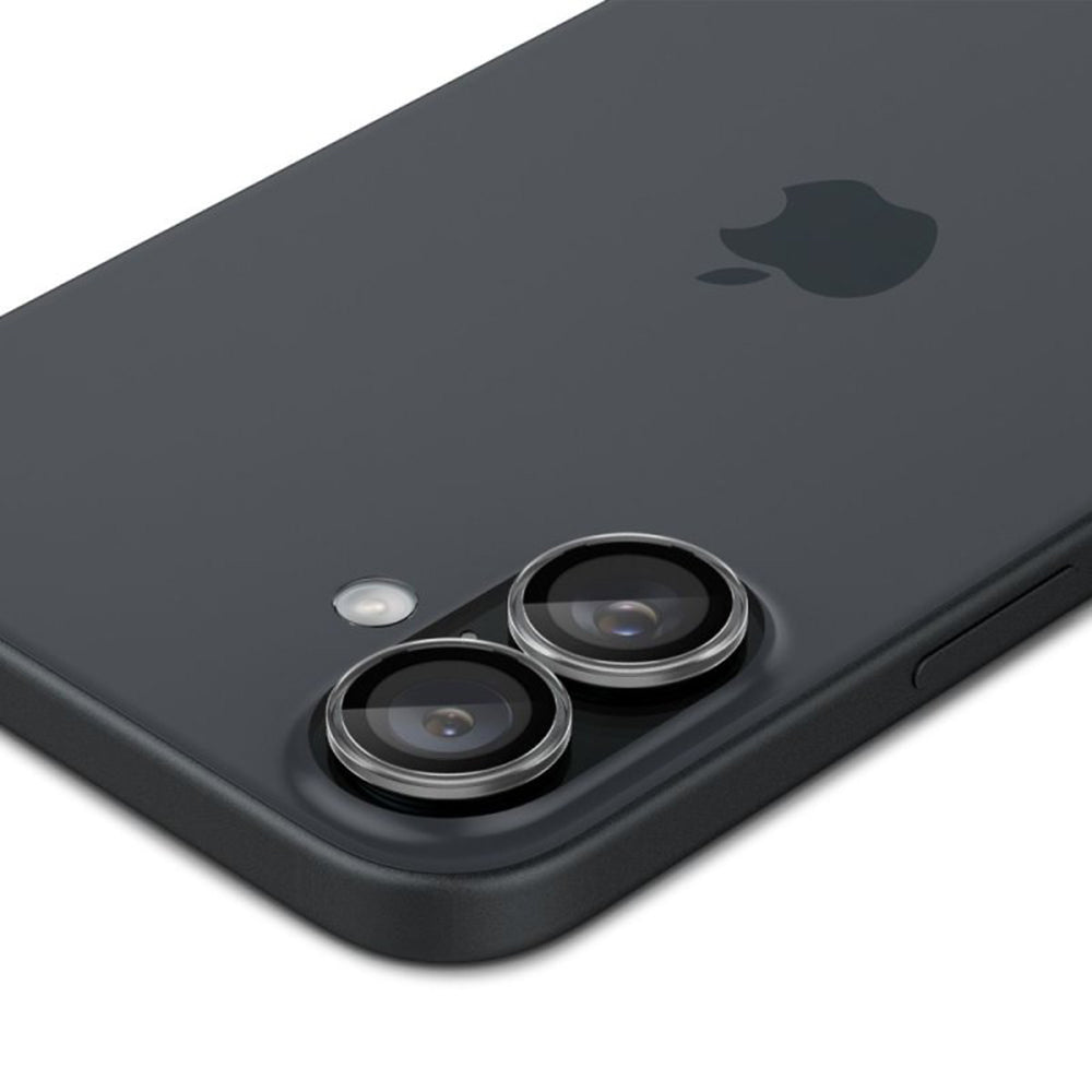 Zaštitna folija za stražnju kameru Spigen EZ FIT za Apple iPhone 16 Plus / 16, Kaljeno staklo, Set od 2 komada, Prozirna AGL07921