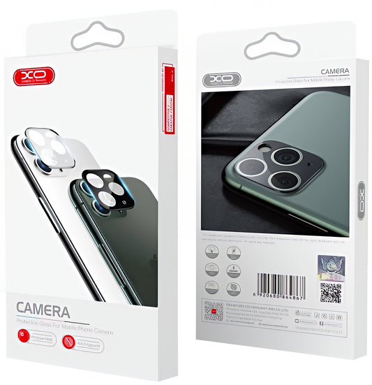 Zaštitna folija za stražnju kameru XO Design 3D za Apple iPhone 12 Pro Max, kaljeno staklo, crna