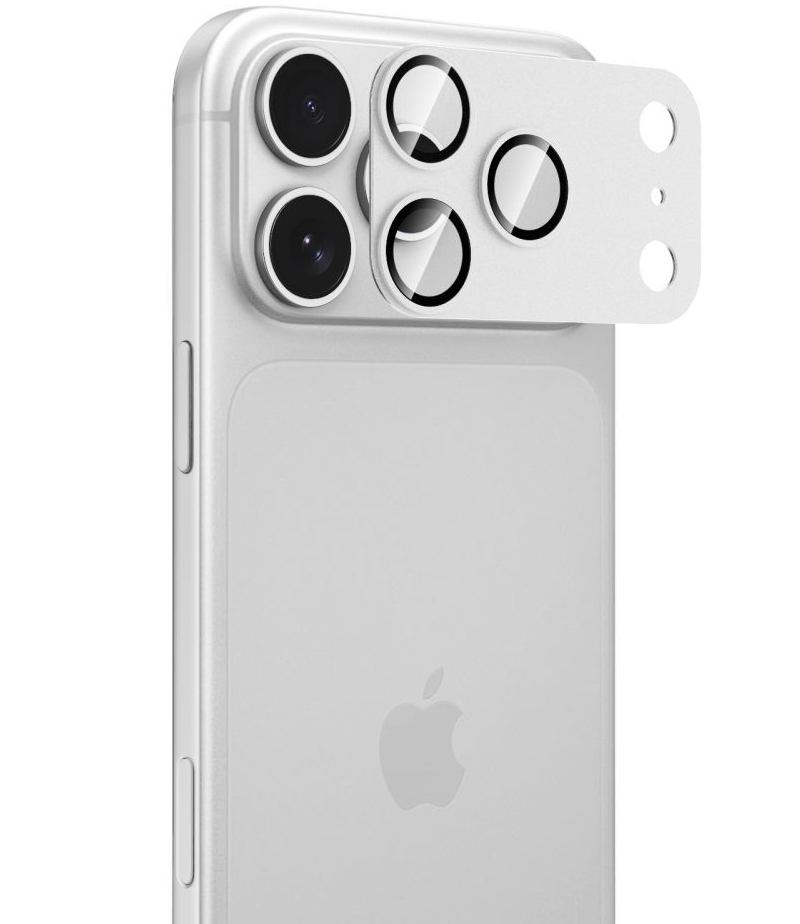 Stražnja zaštitna folija za kameru Tech-Protect CamFull Fit+ za Apple iPhone 18 Pro, kaljeno staklo, srebrna