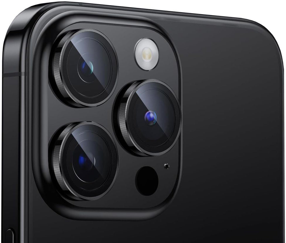 Folija za zaštitu stražnje kamere Tech-Protect CamRing PRO+ za Apple iPhone 14 Pro Max / 14 Pro, Kaljeno staklo, Crna