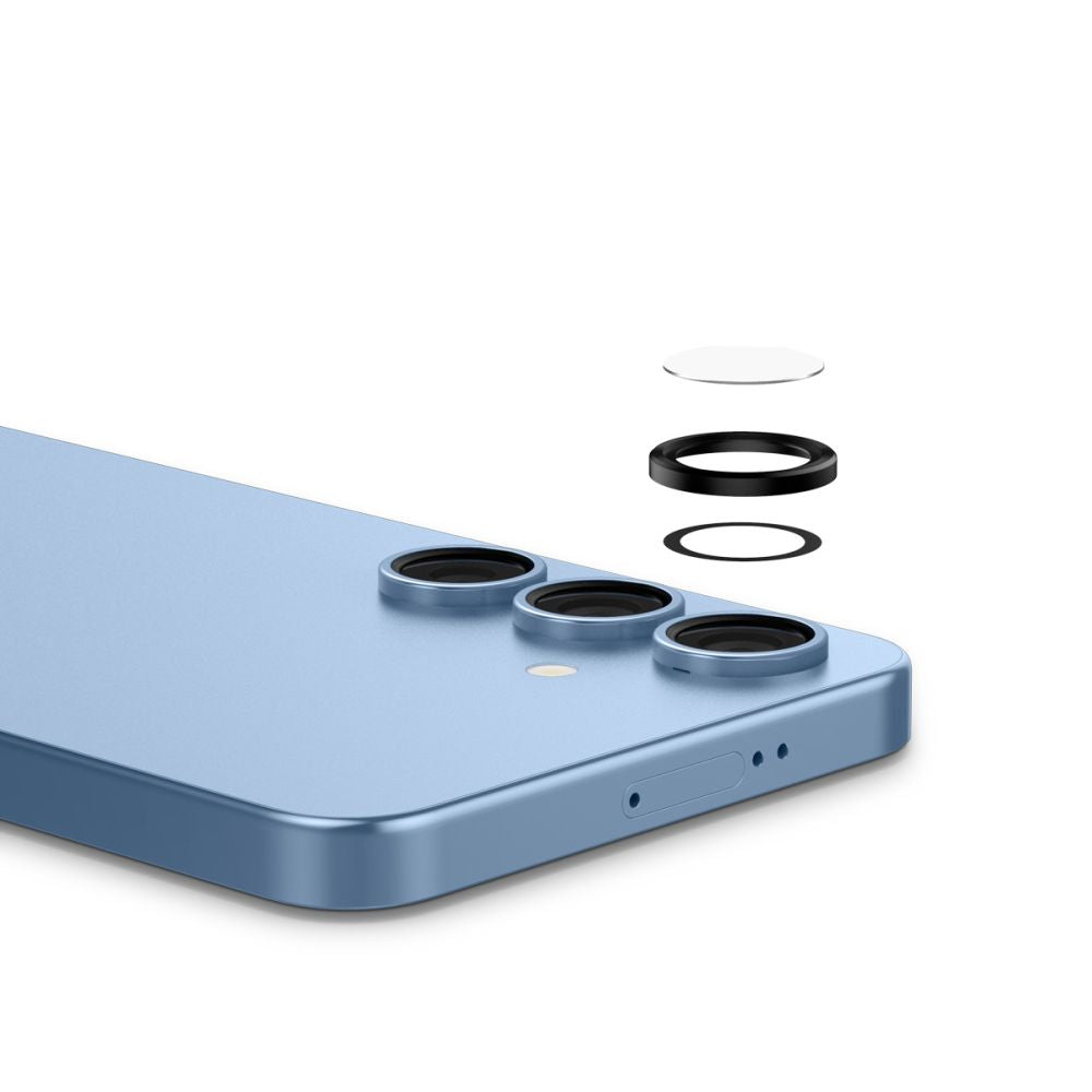 Zaštitna folija za stražnju kameru Spigen GlastR EZ FIT Optik Pro HD za Samsung Galaxy S25 S931, Kaljeno staklo, Set od 2 komada, Crna AGL09092