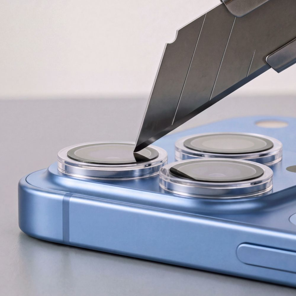 Stražnja zaštitna folija za kameru Tech-Protect CamRing Fit+ za Apple iPhone 18 Pro / 18 Pro Max, Kaljeno staklo, Prozirna