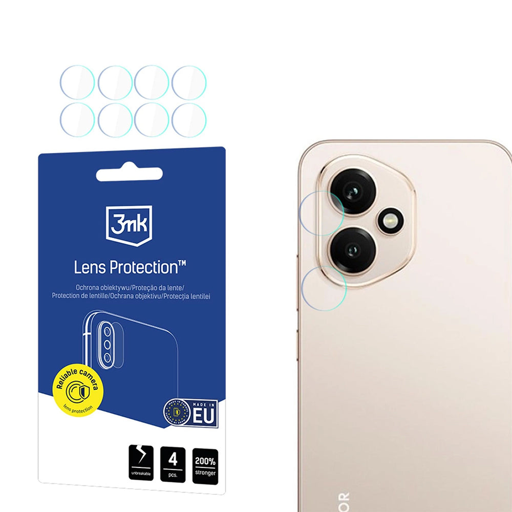 Zaštitna folija za stražnju kameru 3MK Protection za Honor 400, fleksibilno staklo, set od 4 komada, prozirna