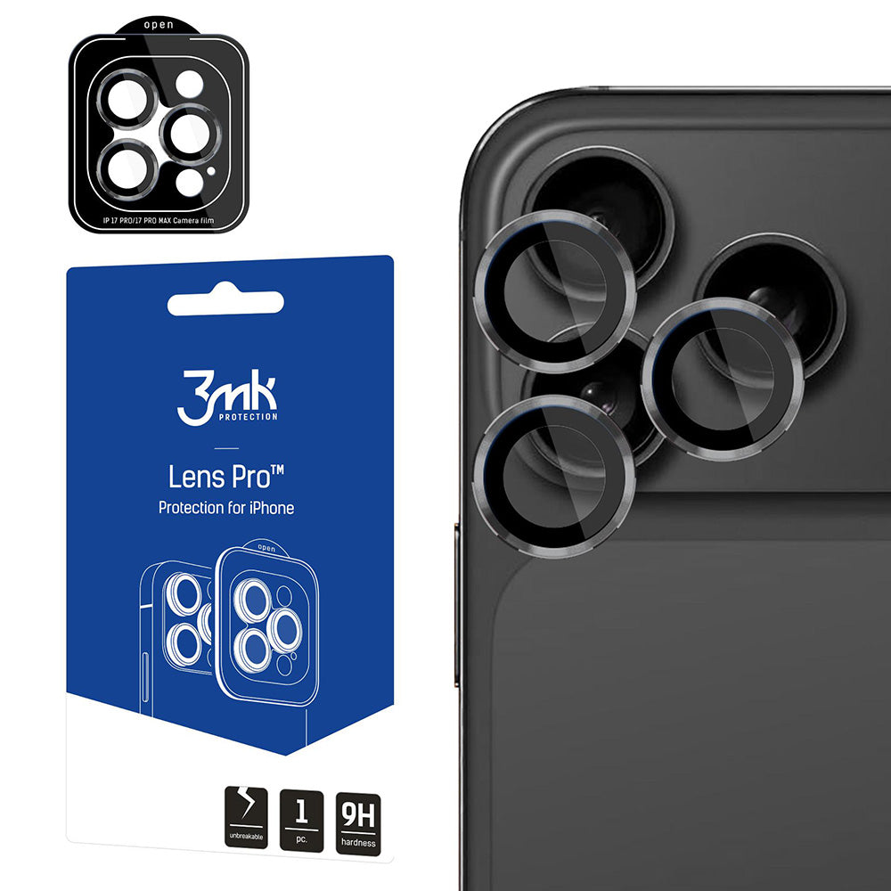 Zaštitna folija za stražnju kameru 3MK Protection Pro za Apple iPhone 17 Pro Max / 17 Pro, Kaljeno staklo, Bež