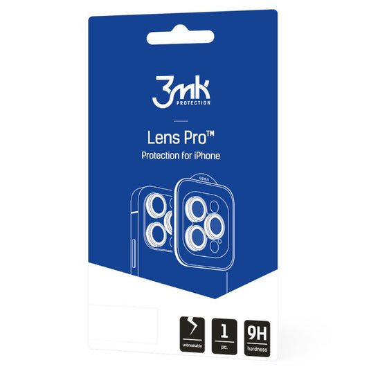 Zaštitna folija za stražnju kameru 3MK Protection Pro za Apple iPhone 17 Pro Max / 17 Pro, Kaljeno staklo, Višebojna