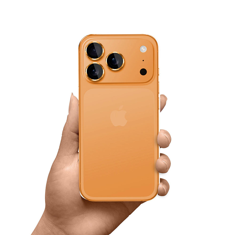Folija za zaštitu stražnje kamere 3MK Protection Pro za Apple iPhone 17 Pro Max / 17 Pro, Kaljeno staklo, Narančasta