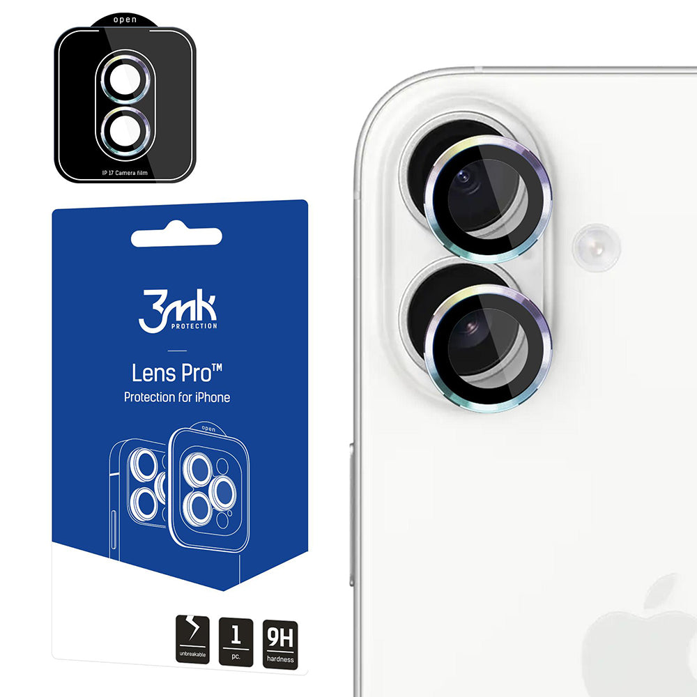 Zaštitna folija za stražnju kameru 3MK Protection Pro za Apple iPhone 17, Kaljeno staklo, Višebojna