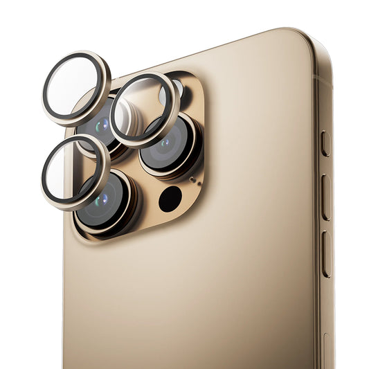 Zaštitna folija za stražnju kameru Anank AR za Apple iPhone 16 Pro Max / 16 Pro, Kaljeno staklo, Zlatna