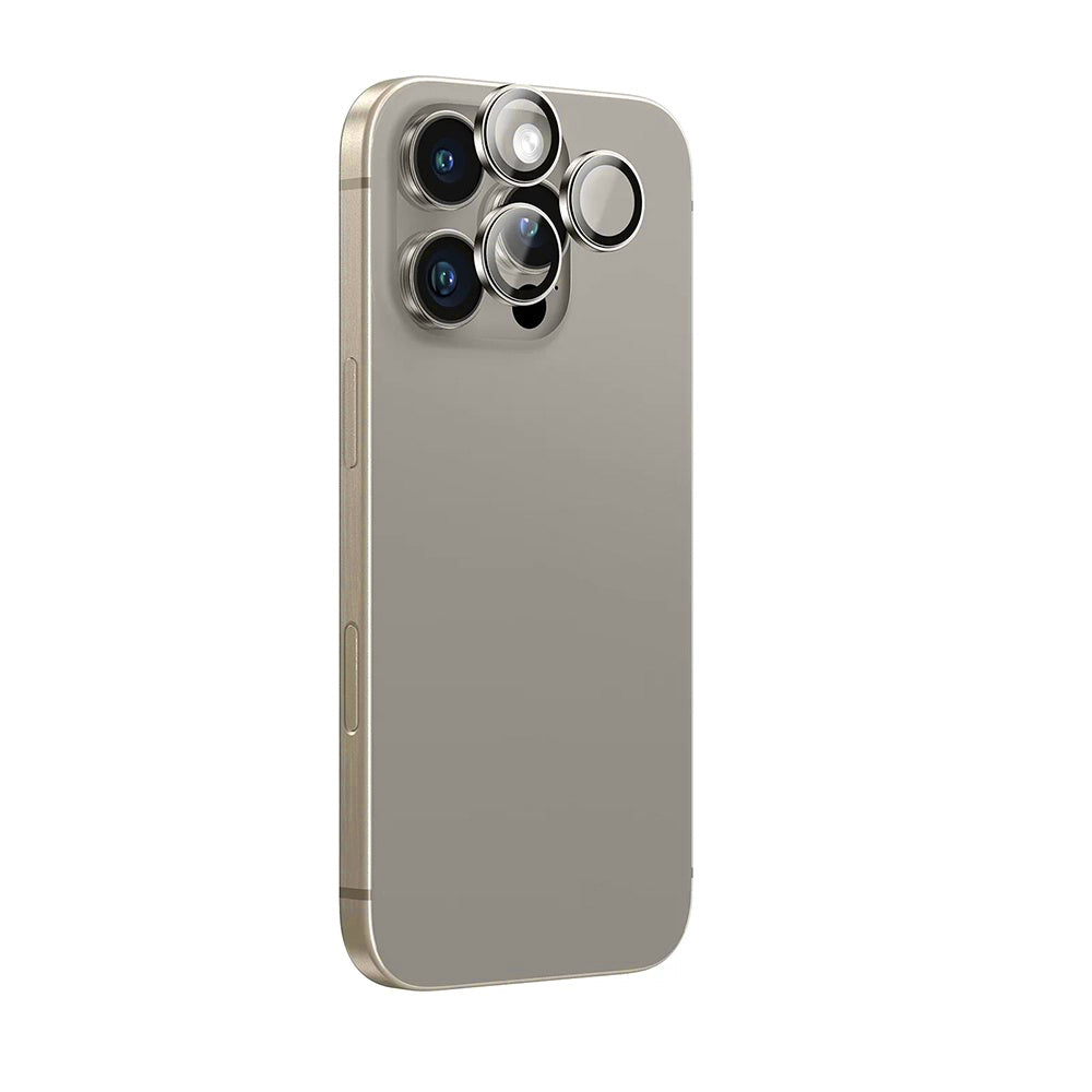 Zaštitna folija za stražnju kameru Anank AR za Apple iPhone 16 Pro Max / 16 Pro, Kaljeno staklo, Metalik siva