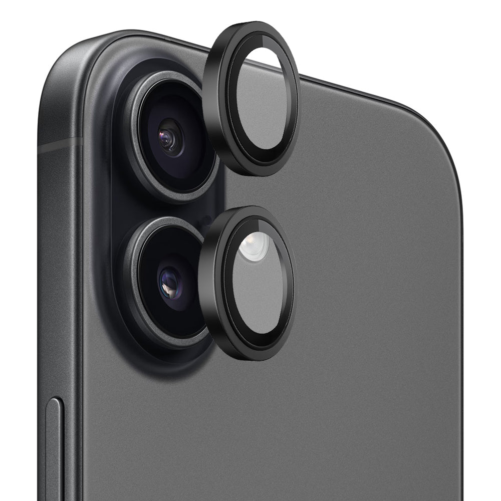 Zaštitna folija za stražnju kameru Blueo Metal Frame za Apple iPhone 17, Kaljeno staklo, Crna