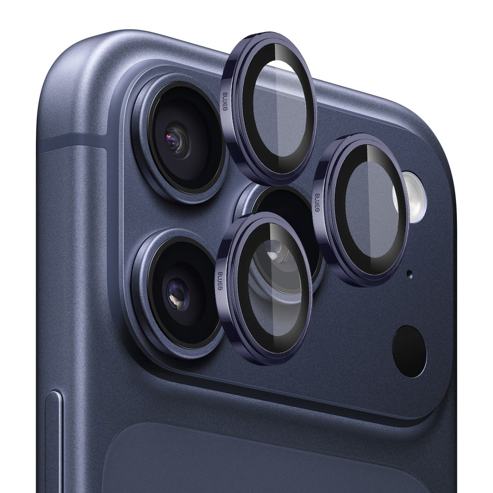 Zaštitna folija za stražnju kameru Blueo Sapphire Crystal za Apple iPhone 17 Pro Max / 17 Pro, Kaljeno staklo, Tamnoplava