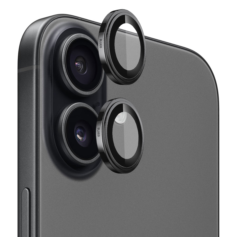 Zaštitna folija za stražnju kameru Blueo Sapphire Crystal za Apple iPhone 17, Kaljeno staklo, Crna