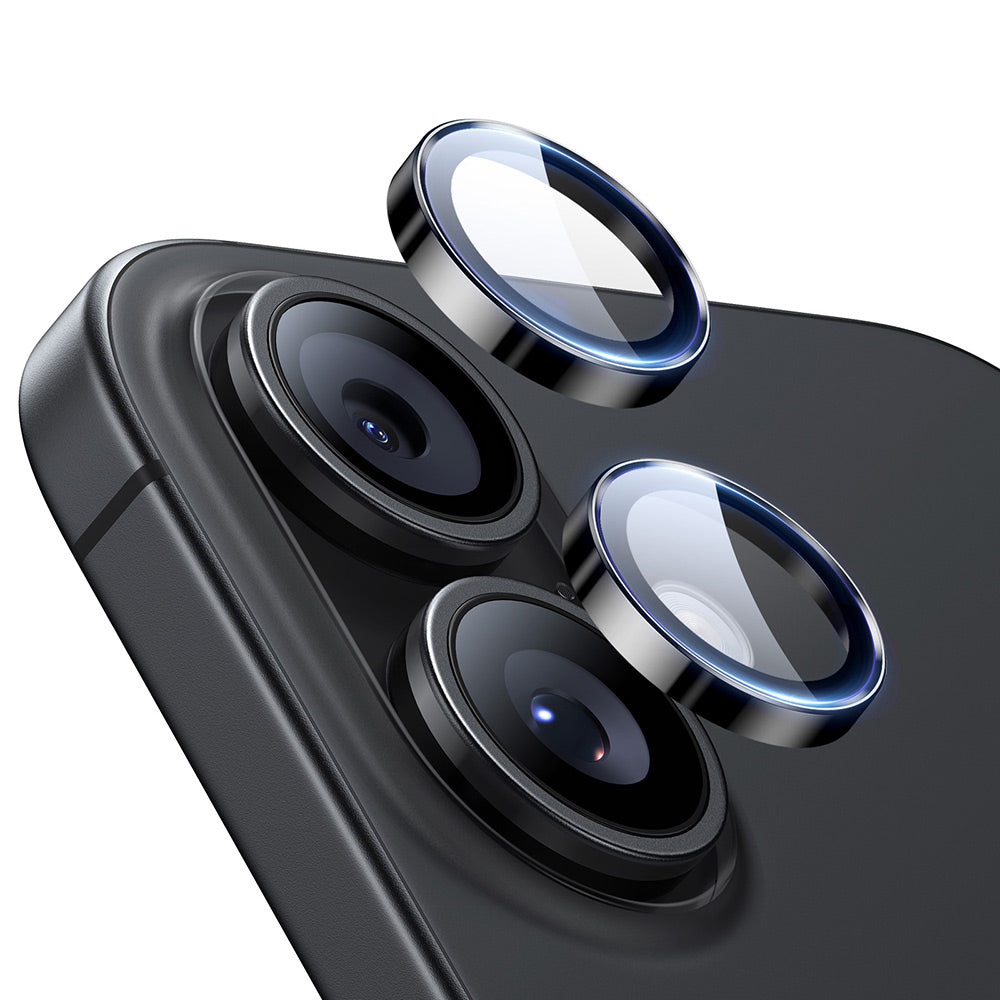 Zaštitna folija za stražnju kameru ESR Armorite za Apple iPhone 17 / 16 Plus / 16, Kaljeno staklo, Crna