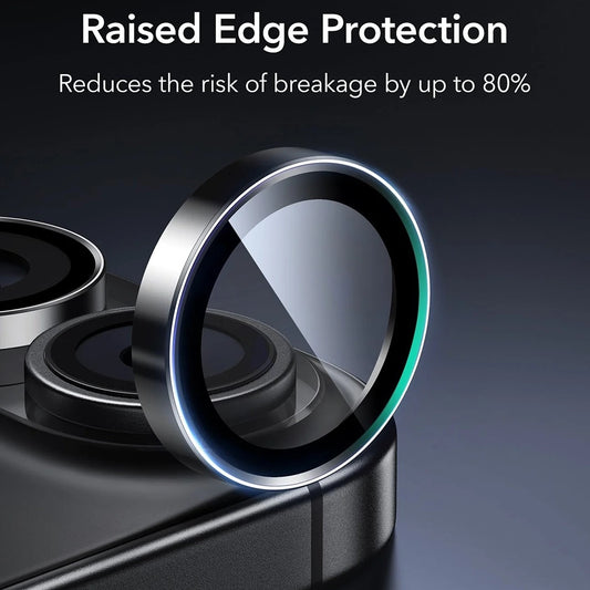 Zaštitna folija za stražnju kameru ESR Armorite za Apple iPhone 17 / 16 Plus / 16, Kaljeno staklo, Set od 2 komada, Crna