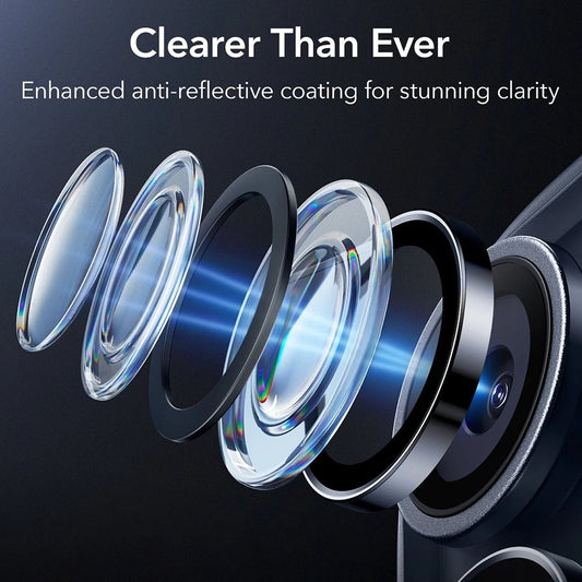 Zaštitna folija za stražnju kameru ESR Armorite za Apple iPhone 17 Pro Max / 17 Pro / 16 Pro Max / 16 Pro, Kaljeno staklo, Plava