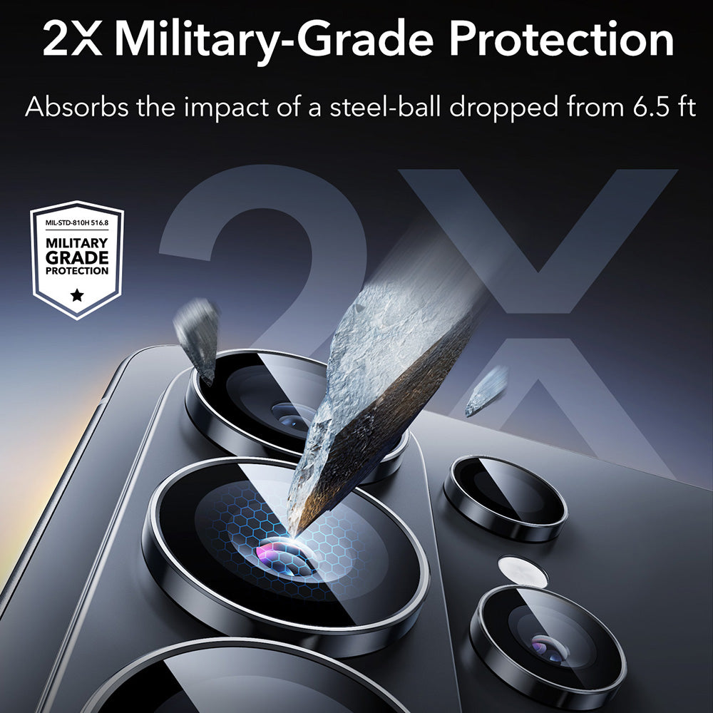Zaštitna folija za stražnju kameru ESR Armorite za Samsung Galaxy S26 Ultra S948, Kaljeno staklo, Crna