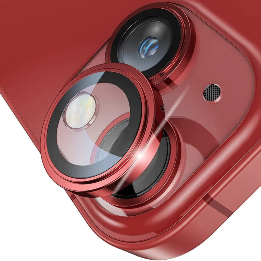 Zaštitna folija za stražnju kameru Lito S+ za Apple iPhone 14, Kaljeno staklo, Crvena