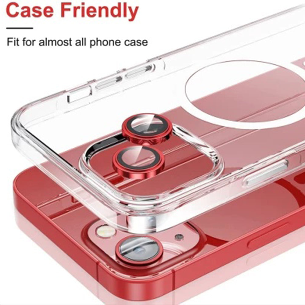 Zaštitna folija za stražnju kameru Lito S+ za Apple iPhone 14, Kaljeno staklo, Crvena