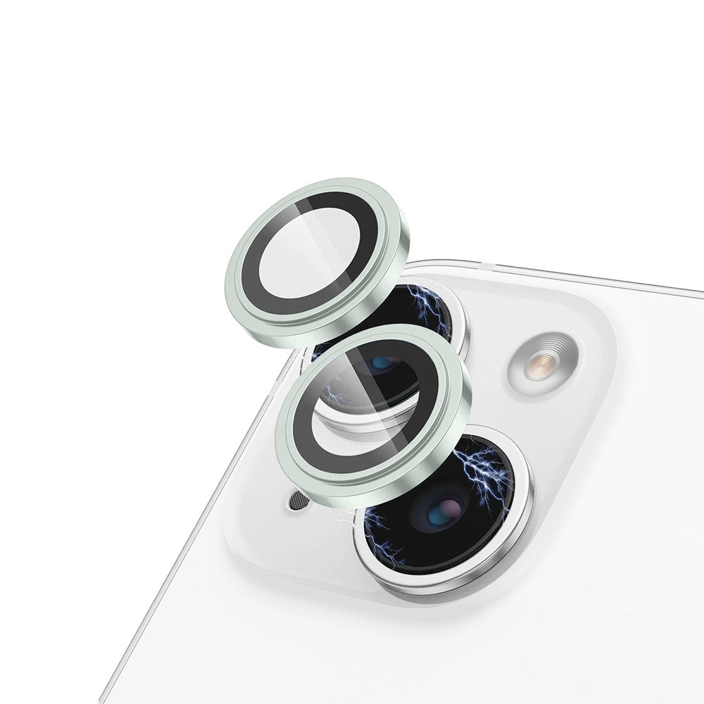 Zaštitna folija za stražnju kameru Lito S+ za Apple iPhone 15 Plus / 15, Kaljeno staklo, Zelena