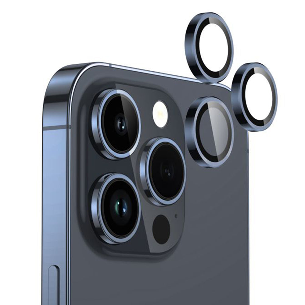 Zaštitna folija za stražnju kameru Lito S+ za Apple iPhone 15 Pro Max / 15 Pro, Kaljeno staklo, Plava