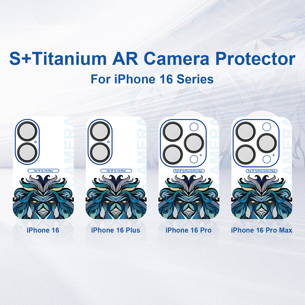 Zaštitna folija za stražnju kameru Lito S+ za Apple iPhone 16 Pro Max / 16 Pro, Kaljeno staklo, Crna
