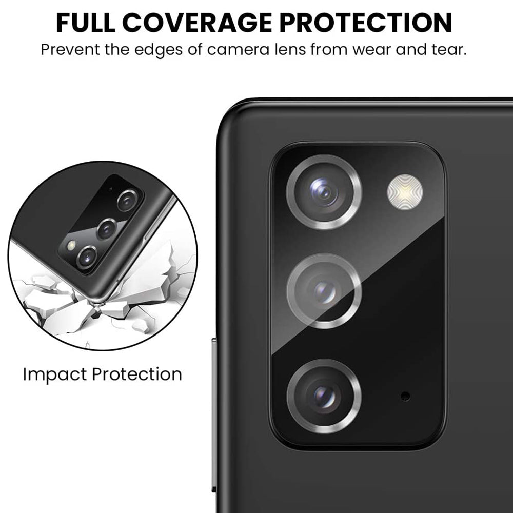 Zaštitna folija za stražnju kameru Lito S+ za Samsung Galaxy Note 20 5G N981 / Note 20 N980, Kaljeno staklo, Crna