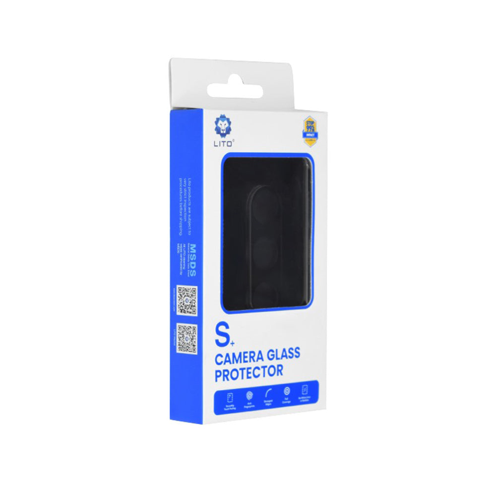 Zaštitna folija za stražnju kameru Lito S+ za Samsung Galaxy S24+ S926, Kaljeno staklo, Crna
