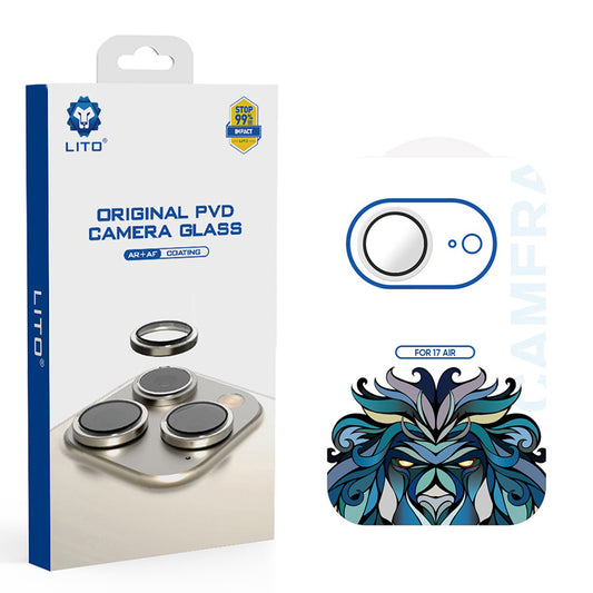 Zaštitna folija za stražnju kameru Lito Titanium AR za Apple iPhone 17 Air, Kaljeno staklo, Srebrna