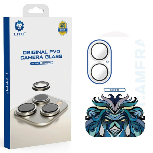 Zaštitna folija za stražnju kameru Lito Titanium AR za Apple iPhone 17, Kaljeno staklo, Srebrna
