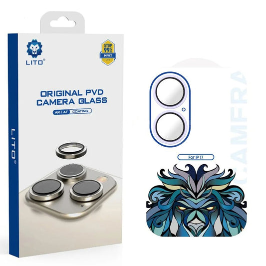 Zaštitna folija za stražnju kameru Lito Titanium AR za Apple iPhone 17, Kaljeno staklo, Ljubičasta