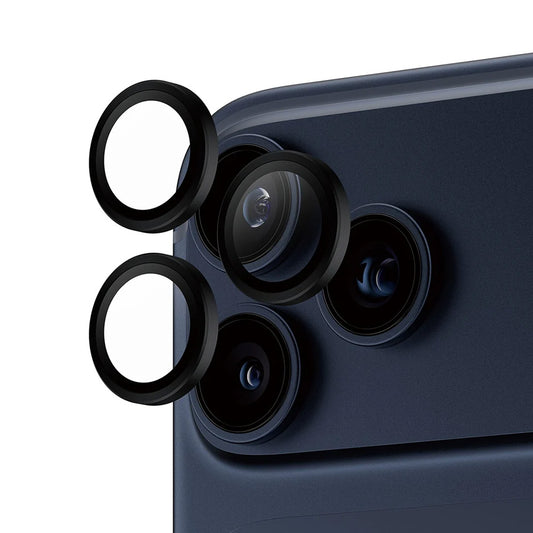 Zaštitna folija za stražnju kameru PanzerGlass Hoops za Apple iPhone 17 Pro Max / 17 Pro / 16 Pro Max / 16 Pro, Kaljeno staklo, Crna