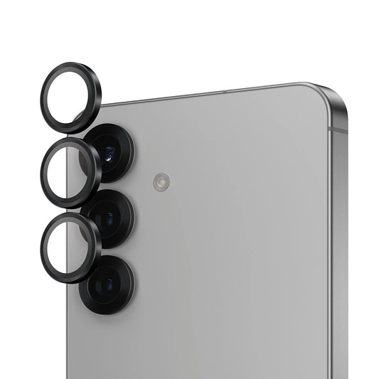 Zaštitna folija za stražnju kameru PanzerGlass Hoops za Samsung Galaxy S25 S931, Kaljeno staklo, Crna