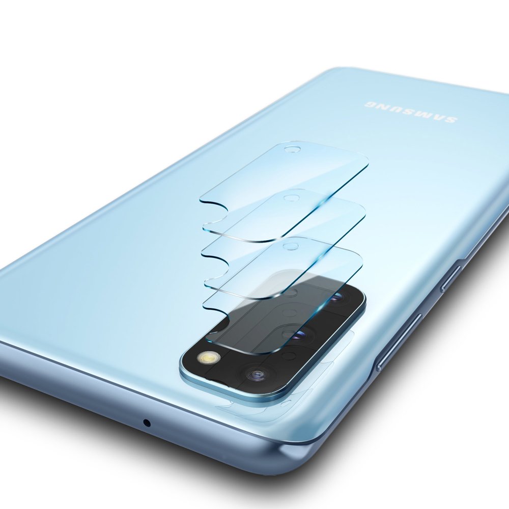 Zaštitna folija za stražnju kameru Ringke IDGL za Samsung Galaxy S20 5G G981 / S20 G980, Kaljeno staklo, Set od 3 komada, Prozirna