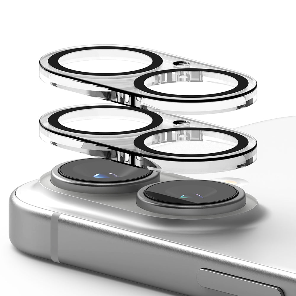 Zaštitna folija za stražnju kameru Ringke za Apple iPhone 16 Plus / 16, Kaljeno staklo, Set od 2 komada, Prozirna